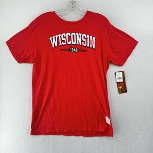 Wisconsin Badgers Women's T Shirt Size Medium Red The Retro Band